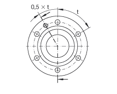 推力角接觸球軸承 ZKLF3080-2RS, 雙向，螺釘安裝，兩側(cè)唇密封