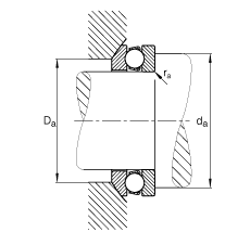 推力深溝球軸承 53212, 根據(jù) DIN 711/ISO 104 標(biāo)準(zhǔn)的主要尺寸，單向，帶球面軸承座圈，可分離