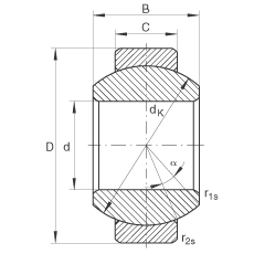 關(guān)節(jié)軸承 GE10-FO, 根據(jù) DIN ISO 12 240-1 標(biāo)準(zhǔn)，需維護