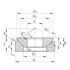 推力關(guān)節(jié)軸承 GE200-AX, 根據(jù) DIN ISO 12 240-3 標(biāo)準(zhǔn)，需維護(hù)