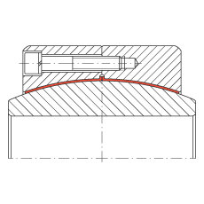 大的關(guān)節(jié)軸承 GE560-DW-2RS2, 根據(jù) DIN ISO 12 240-1 標(biāo)準(zhǔn), 免維護(hù)，兩側(cè)密封