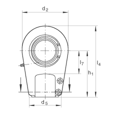 液壓桿端軸承 GIHRK60-DO, 根據(jù) DIN ISO 12 240-4 標準，帶右旋螺紋夾緊裝置，需維護