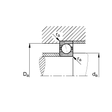 主軸軸承 B7219-E-T-P4S, 調(diào)節(jié)，成對或單元安裝，接觸角 α = 25°，限制公差