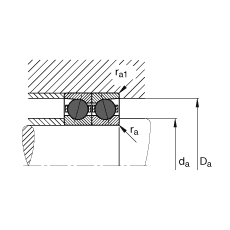 主軸軸承 HCB7217-C-T-P4S, 調(diào)節(jié)，成對或單元安裝，接觸角 α = 15°，陶瓷球，限制公差