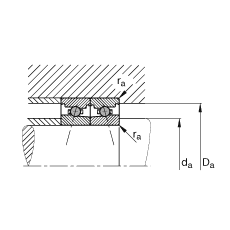 主軸軸承 HC71901-E-T-P4S, 調(diào)節(jié)，成對或單元安裝，接觸角 α = 25°，陶瓷球，限制公差