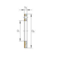 推力墊圈 EGW62-E40-B, 推力墊圈，免維護，帶銅襯