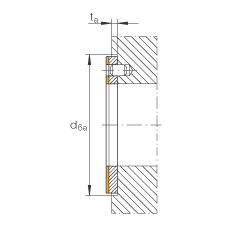 推力墊圈 EGW62-E40-B, 推力墊圈，免維護，帶銅襯