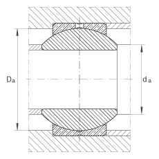 關節(jié)軸承 GE6-PB, 根據(jù) DIN ISO 12 240-1 標準，尺寸系列 K，需維護