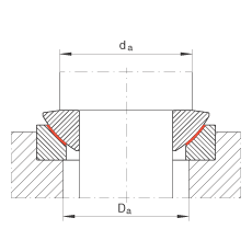 推力關(guān)節(jié)軸承 GE40-AW, 根據(jù) DIN ISO 12 240-3 標(biāo)準(zhǔn)，免維護