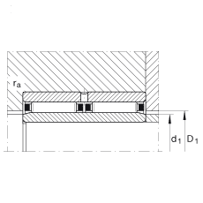 滾針軸承 NAO30X45X26-ZW-ASR1, 無擋邊，雙列